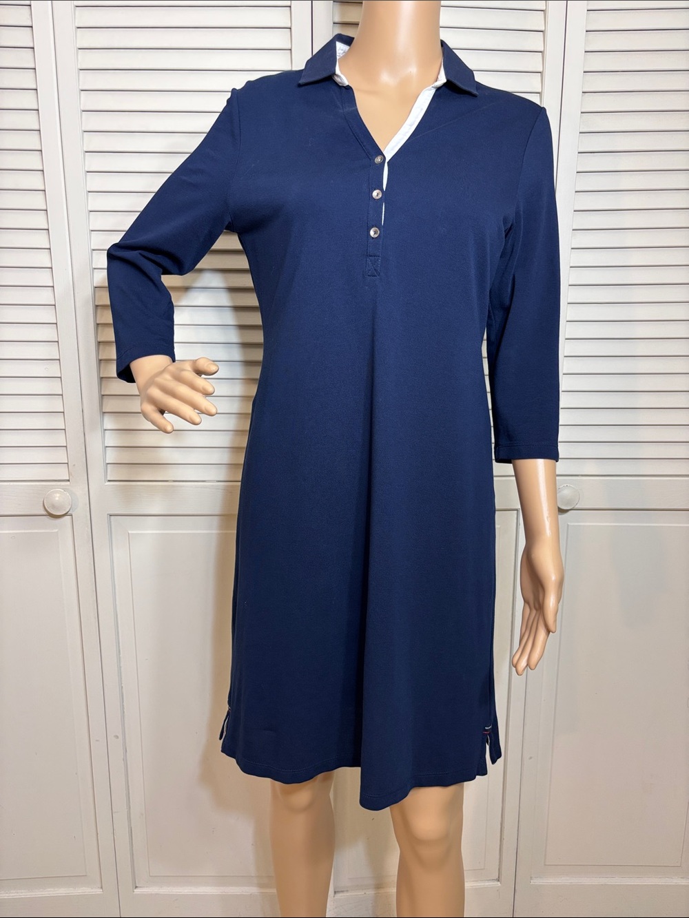 St. James Nautical Navy Polo Shirt Dress Size 6